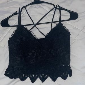 Women’s Strappy Lace Crop Top